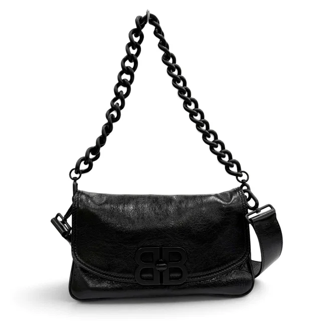 Balenciaga BB Soft Leather Shoulder Bag in Leather from LuxUness