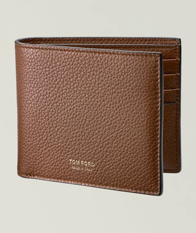 TOM FORD Grained Leather T-Line Bifold Wallet in Brown Leather from Harry Rosen, photo 1 of 1