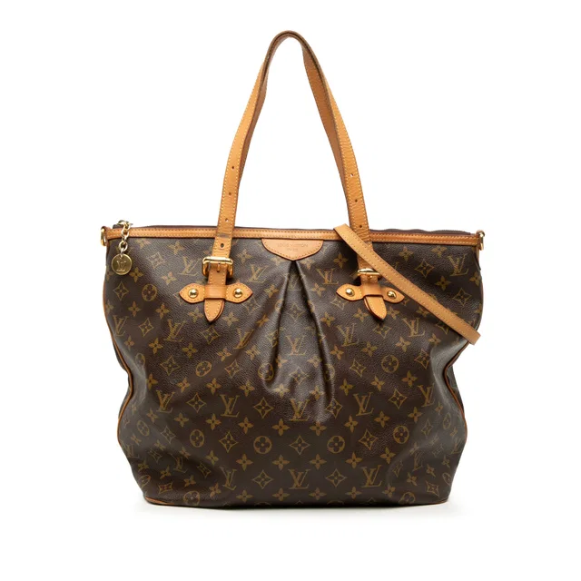 Brown Louis Vuitton Monogram Palermo GM Satchel in Brown Coated canvas from Designer Revival