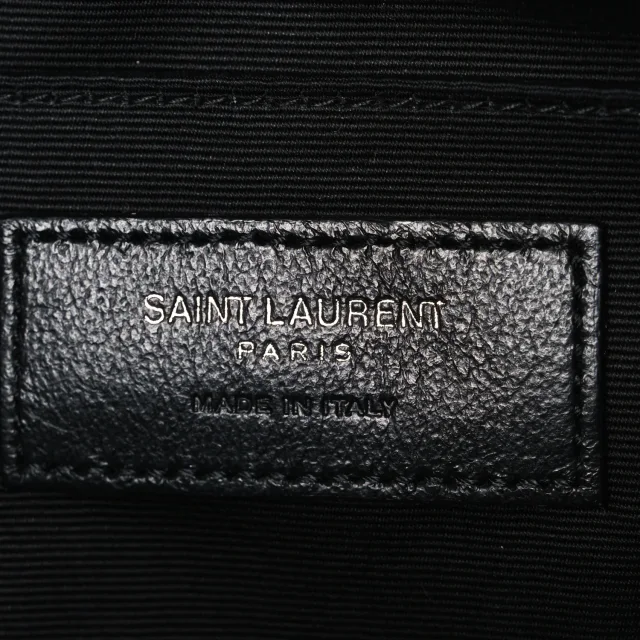 Saint Laurent Matelasse Monogram Lou Camera Bag Black in Black Calfskin from FASHIONPHILE, photo 6 of 10