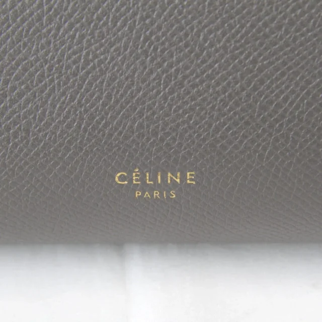 Celine Belt Bag Leather Shoulder Bag in Gray Calfskin from LuxUness, photo 4 of 9