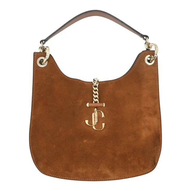 Jimmy Choo Varenne JC Suede Hobo Shoulder Bag in Suede from Clotheshorse Anonymous