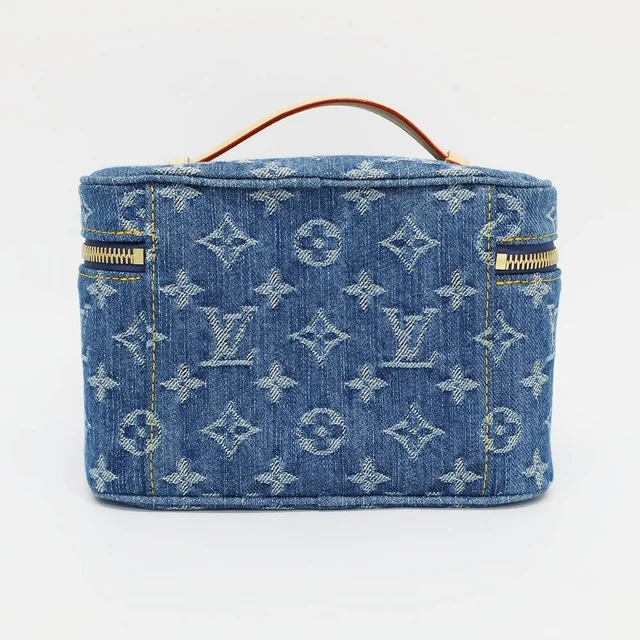 Louis Vuitton Nice Mini Vanity Bag Monogram Denim Leather Blue in Blue Denim from The Reluxe, photo 2 of 2