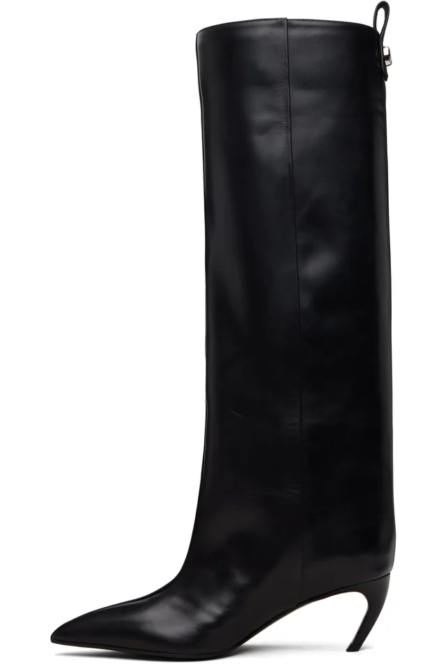The Attico Black Lea Tall Boots, photo 3 of 5 from SSENSE