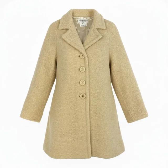 Saint Laurent Vintage Fleece Coat Shaggy Boa 38 Beige in Beige from The Reluxe