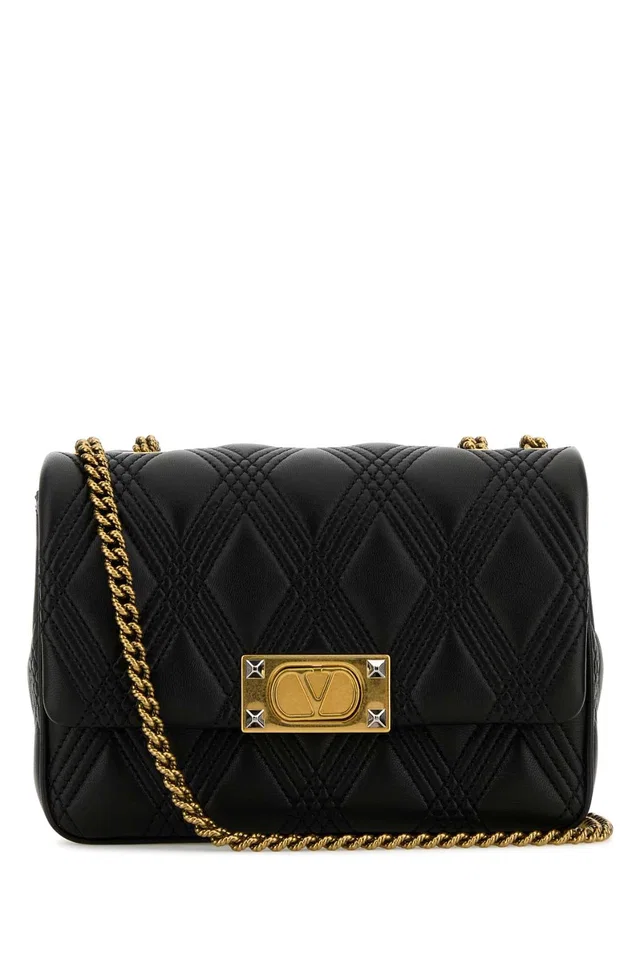 Valentino Garavani Shoulder Bag — Black in Black Nappa leather from HEWI