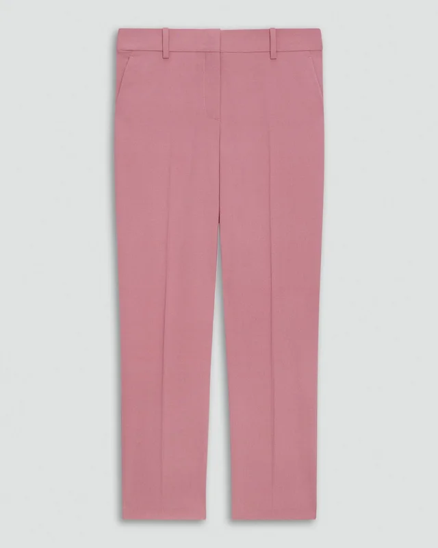 Theory Treeca Pant in Good Wool in DUSTY ROSE 96% Wool, 4% Elastane, photo 5 of 10 from Theory