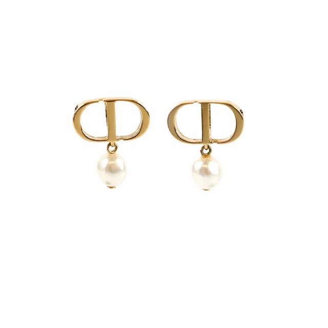 Dior Earrings with Pearl from The Purse Affair