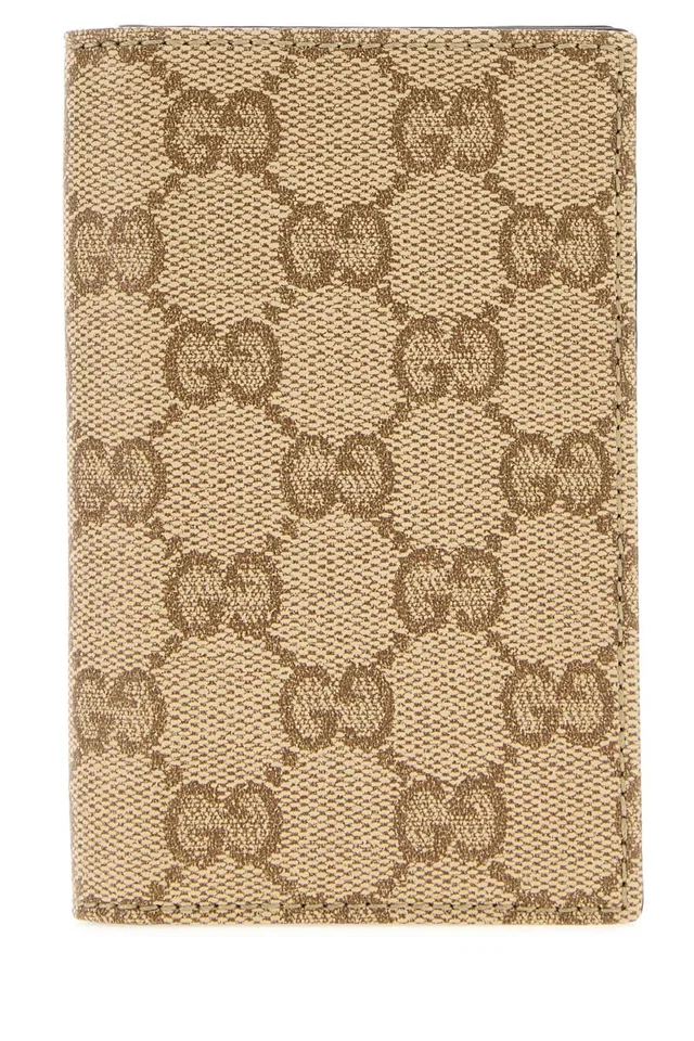 Gucci Card Case — Beige Wallet in Beige Woven leather from HEWI