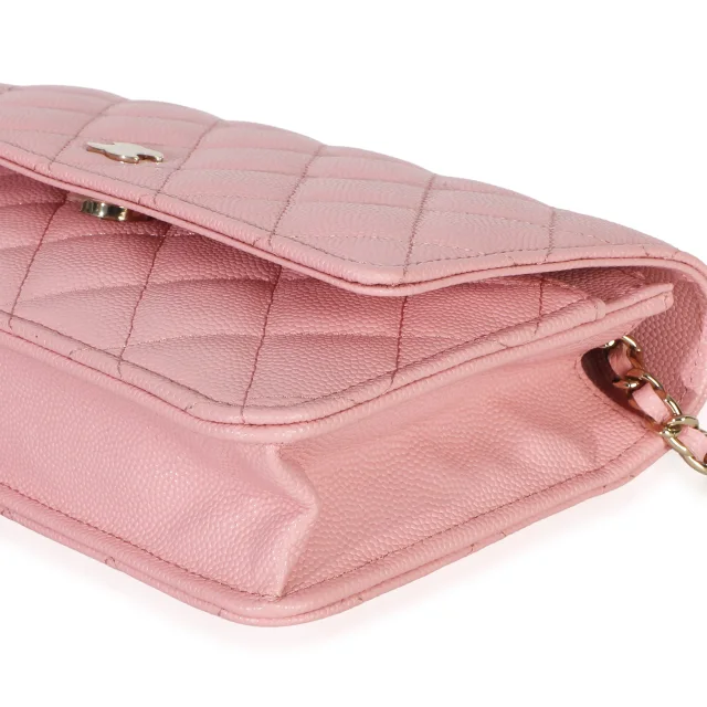 Chanel Light Pink Caviar Wallet On Chain in Pink Caviar leather from Season 2 Consign, photo 7 of 8