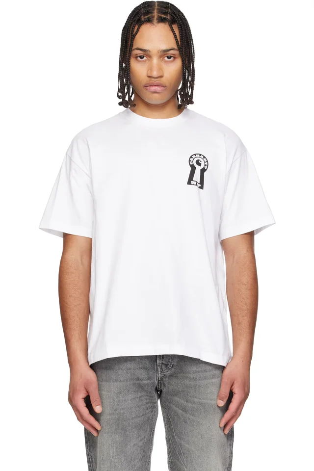 Carhartt Work In Progress White Locked T-shirt, image 1 of 1 from SSENSE
