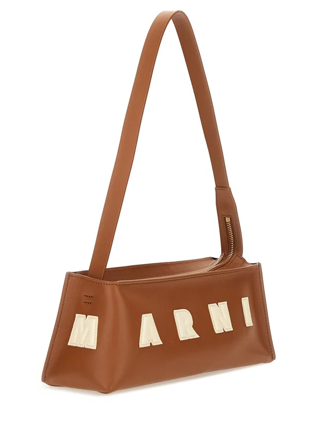 Marni Museum Shoulder Bag — Brown in Brown Calfskin from HEWI
