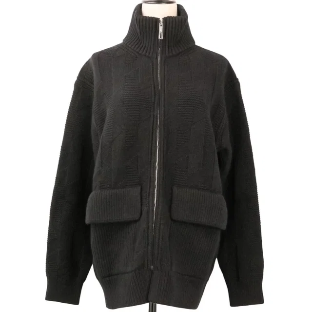 Hermès Knit Jacket Cardigan 36 Black in Black from The Reluxe