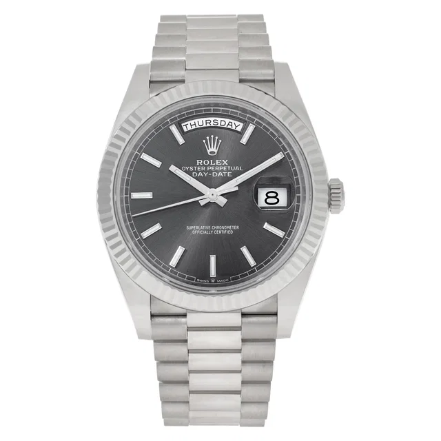 Unused Rolex Day-Date 40 40mm 228239 in White Gold from Gray And Sons