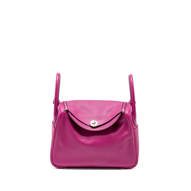 Hermès Lindy 30 Evercolor L3 Rose Pourpre SHW Stamp A in Pink Leather from EMIER