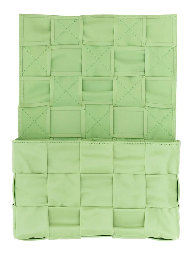 Bottega Veneta Case Shoulder Bag — Green Leather in Green Leather from HEWI
