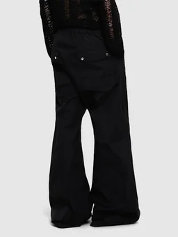 Rick Owens Wide-leg trouser with zip closure in 97% Cotton, 3% Elastane, photo 3 of 5 from LUISAVIAROMA