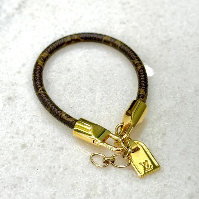 Louis Vuitton Monogram Leather Charm Bracelet in Leather from Revivre Luxury Consignment