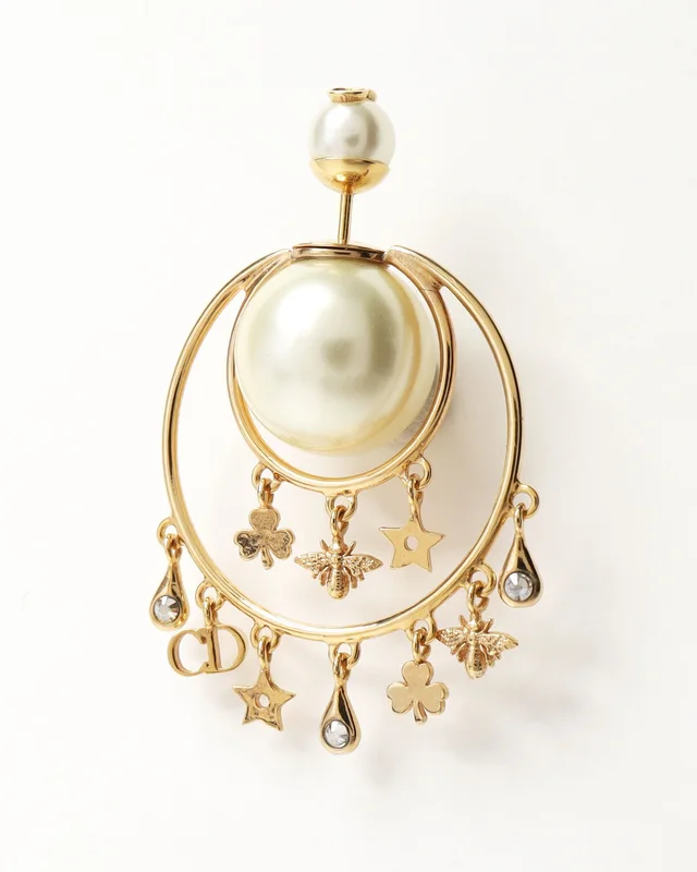 Dior Tribales Pearl Earrings from A Retro Tale, photo 2 of 4