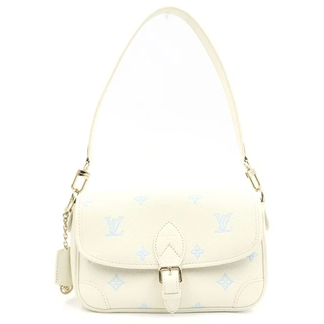 Louis Vuitton Monogram Empreinte Diane PM 2-Way Shoulder Bag White in White from The Reluxe