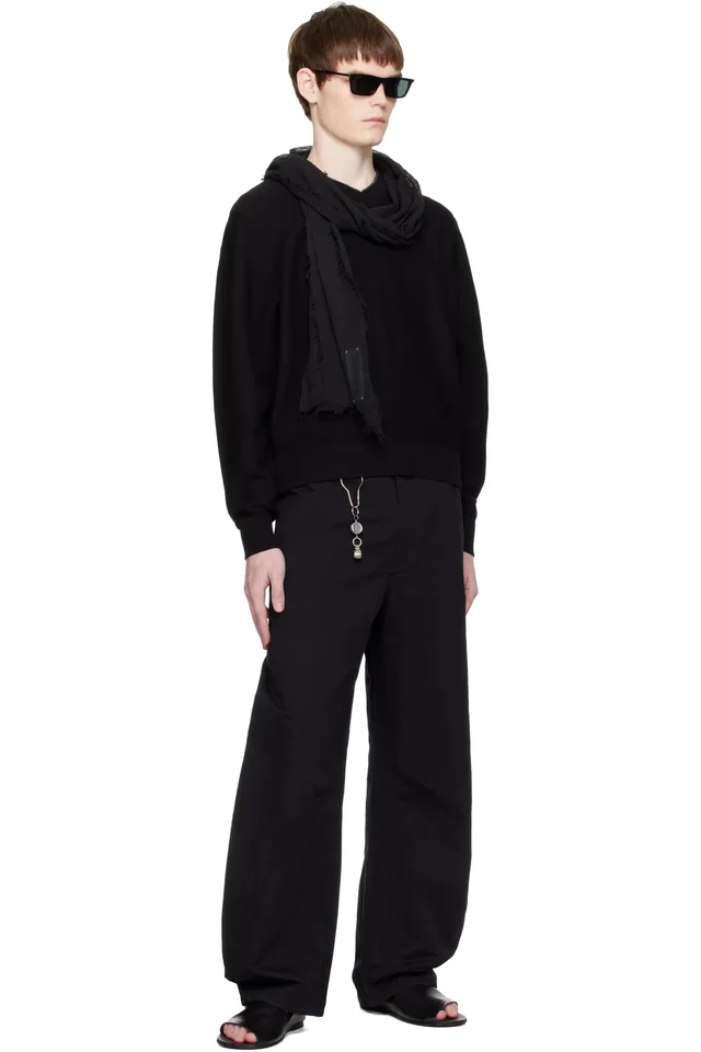 COOR Black V-Neck Merino Wool Layered Sweater, photo 5 of 5 from SSENSE