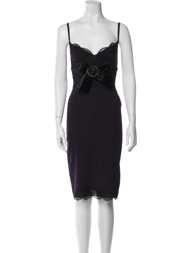 Dolce & Gabbana Vintage Mini Dress in purple Silk from The RealReal