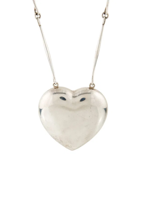 Georg Jensen Large Heart Joy Pendant Necklace, 30" in gray|silver from The RealReal