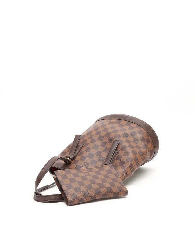 Louis Vuitton Damier Ebene Marais Bucket Bag in Brown Canvas from A Retro Tale, photo 5 of 10