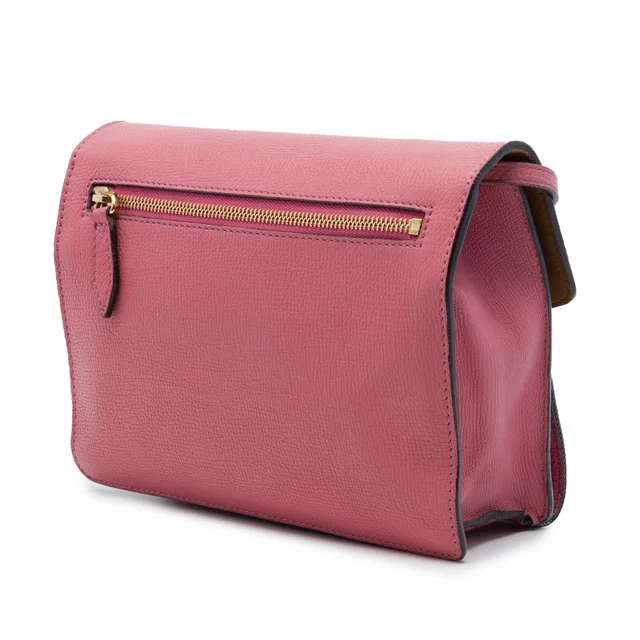 Pink Burberry Small Leather and House Check Canvas Derby Macken Crossbody in Pink Canvas from Designer Revival, photo 2 of 2