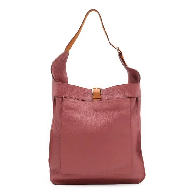 Hermès Marwari GM Shoulder Bag Taurillon Clemence Leather Rosewood Pink in Pink Clemence leather from The Reluxe