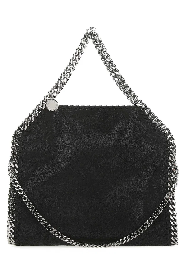 Stella McCartney Falabella Top Handle Bag — Black Polyester in Black from HEWI