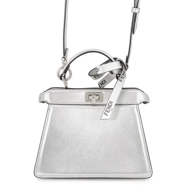 Fendi Peekaboo x ISeeU x Marc Jacobs Collaboration Silver8BN335AJQXF0MK5 Leather Size Petit in Leather from GALLERY RARE