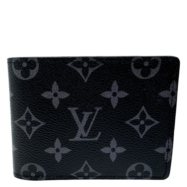 Louis Vuitton Multiple Monogram Eclipse Canvas Men's Wallet Black in Black Canvas from Dallas Designer Handbags
