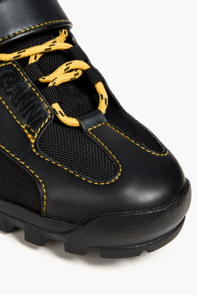 Ganni Paneled Hiking Boots with Vibram Sole in Black, photo 4 of 4 from THE OUTNET
