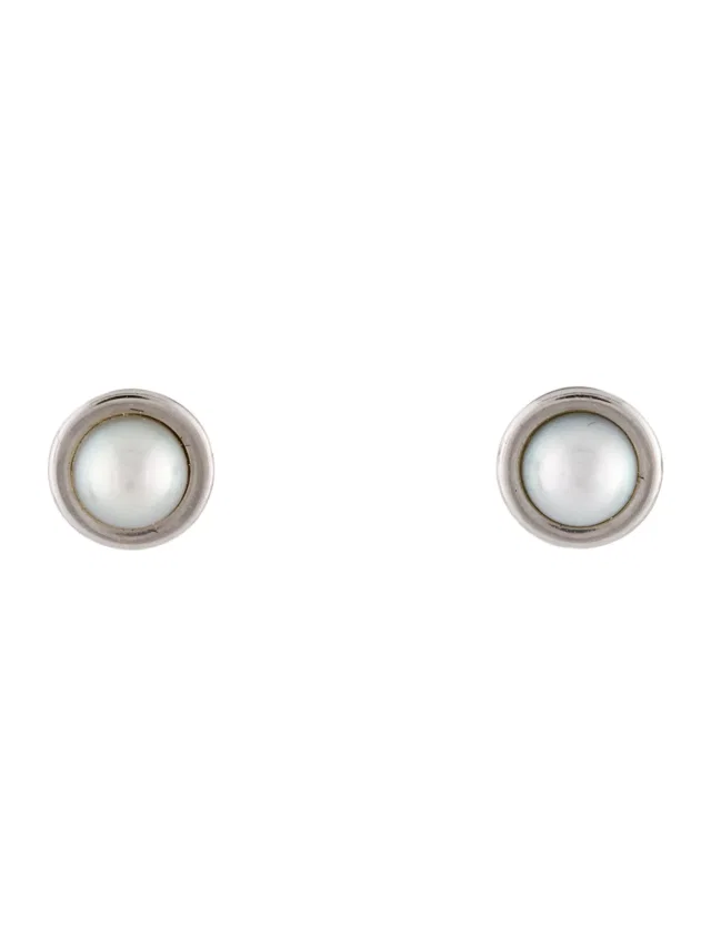Mikimoto 18K Pearl Stud Earrings in multicolor from The RealReal