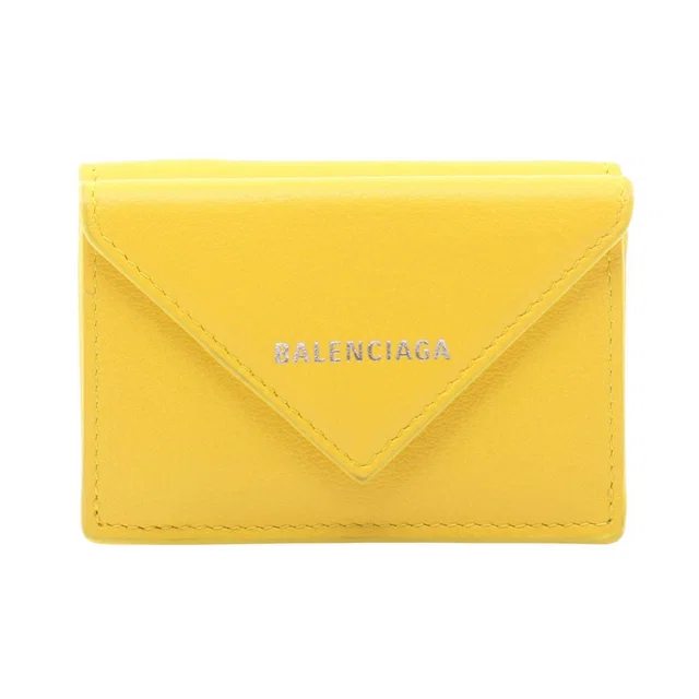 Balenciaga Paper Mini Wallet tri fold wallet in Leather from LuxUness
