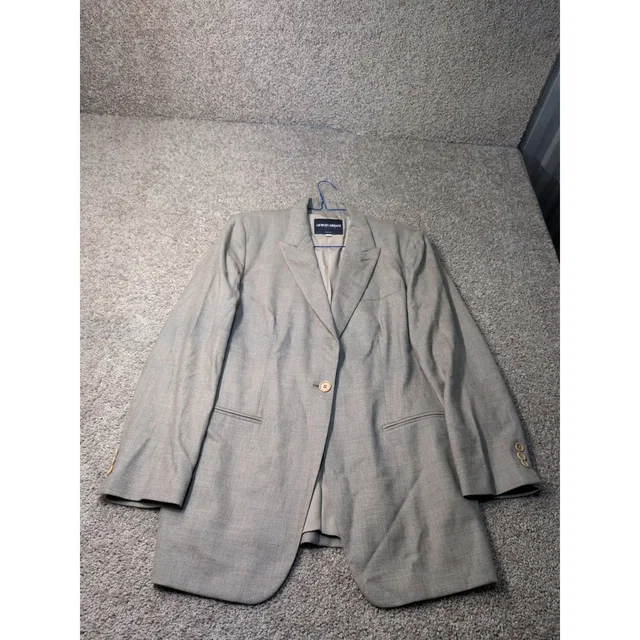 Giorgio Armani Classico Grey Cashmere Blend Blazer Made In Italy Size 48 in gray Cashmere from Poshmark