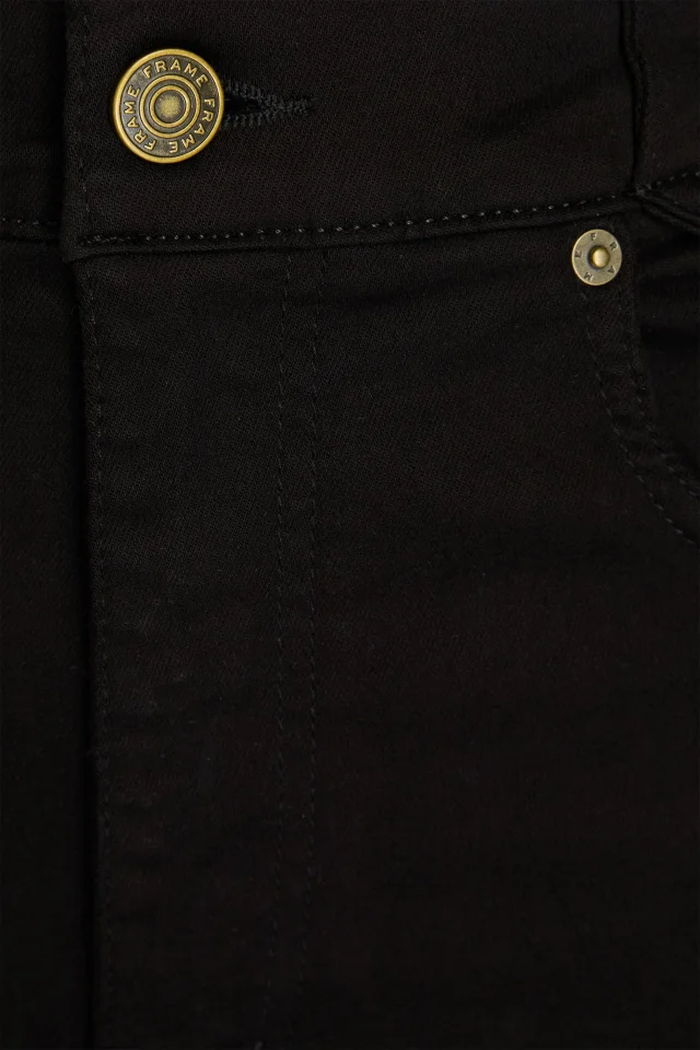 Frame The Snapped High-Rise Skinny Jeans in Black, photo 4 of 4 from THE OUTNET