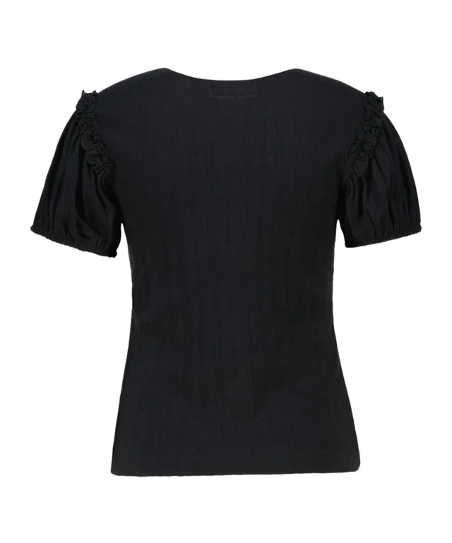 Simone Rocha Pointelle Puff Sleeve Cardigan, photo 2 of 2 from SENSER