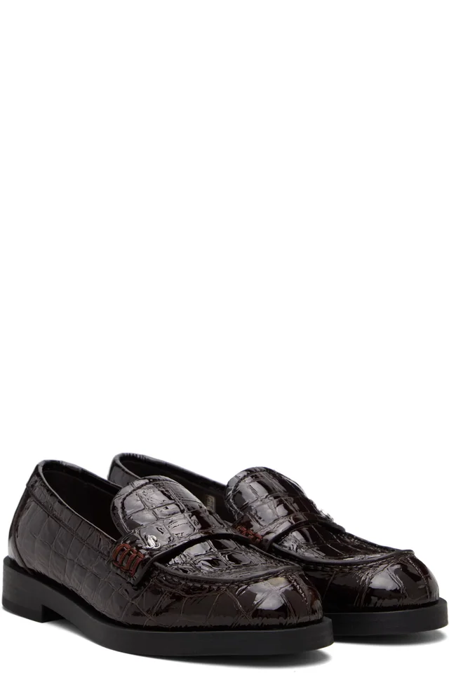 Jimmy Choo Burgundy Ivy Loafers, photo 4 of 5 from SSENSE
