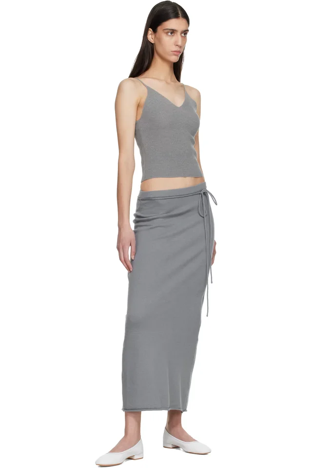 LE17SEPTEMBRE Blue Cashmere Blend Knit Maxi Skirt, photo 4 of 4 from SSENSE
