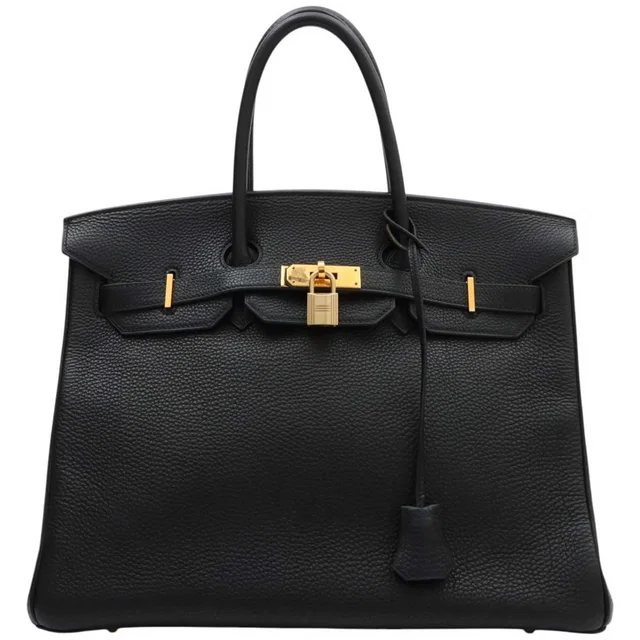 Hermès 2005 Birkin 35 Black in Black Togo leather from VINTAGE QOO TOKYO