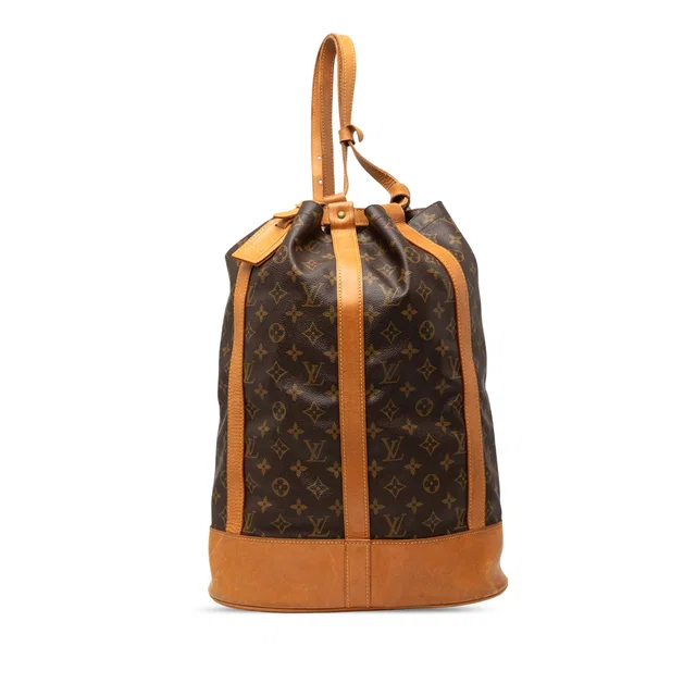 Brown Louis Vuitton Monogram Randonnee GM Backpack in Brown Coated canvas from Designer Revival