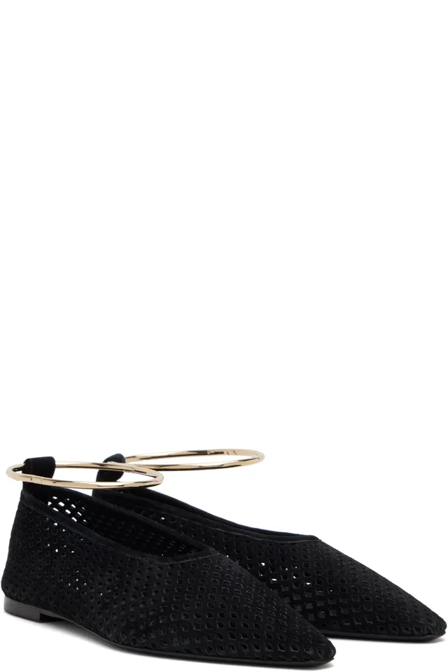 Jil Sander Black Ring Ballerina Flats, photo 4 of 5 from SSENSE