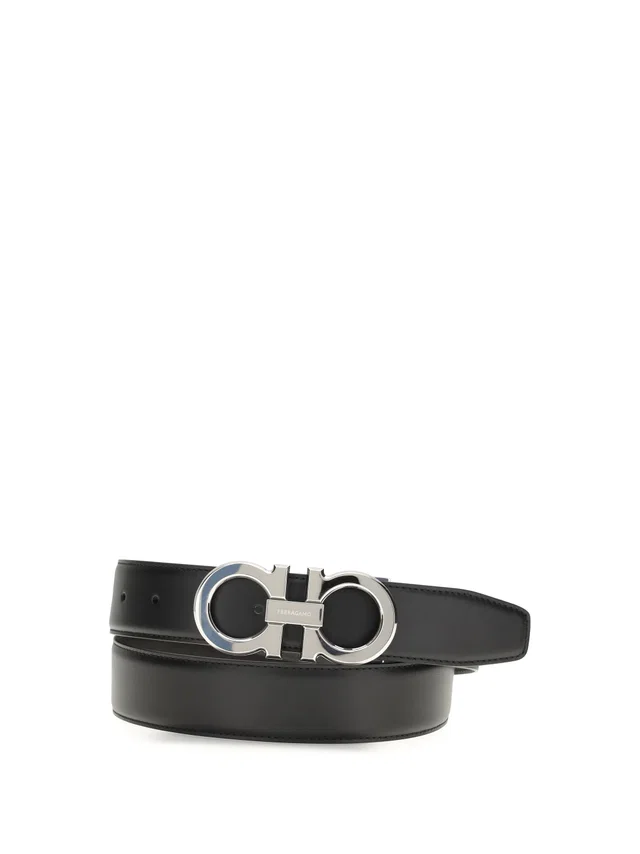 Ferragamo Belt — Black Leather in Black Leather from HEWI