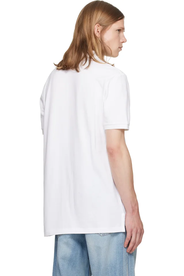 Polo Ralph Lauren White Classic Fit Polo Bear Mesh Polo, photo 3 of 4 from SSENSE