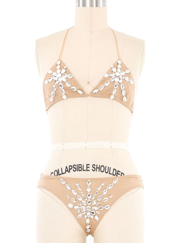 Custom Vera Wang Swarovski Crystal Bikini from Arcade Vintage
