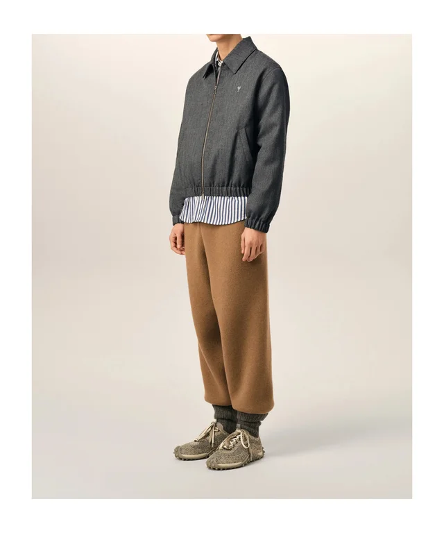 Ami Paris AMI Ami de Coeur Collared Zip-Up Jacket, photo 6 of 6 from SENSER