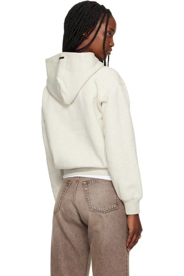 Fear of God ESSENTIALS Gray Signature Classic Hoodie, photo 3 of 4 from SSENSE