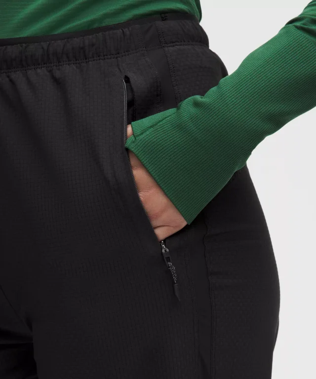 lululemon Textured Mesh High-Rise Running Pant in Black, photo 5 of 8 from lululemon